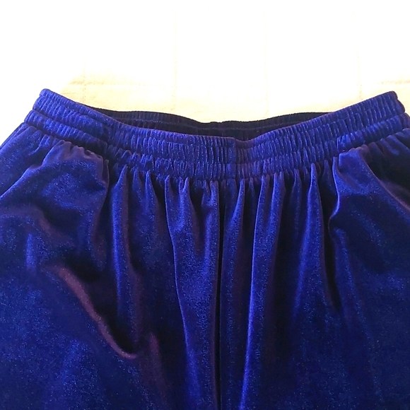 Impressions Violet Velvet Pants - Picture 2 of 3